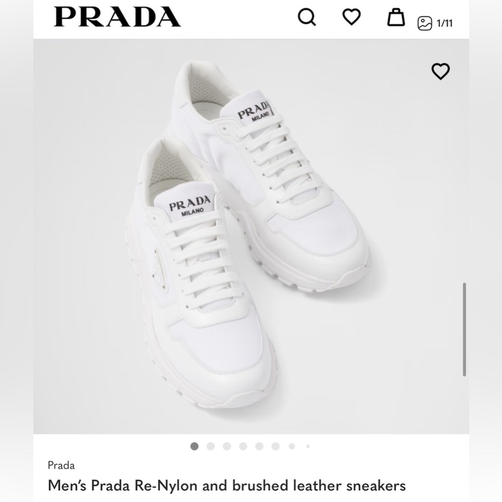 Prada White Men's Sneakers